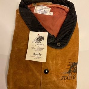 Welder’s Leather Coat (New) - Black Stallion XL